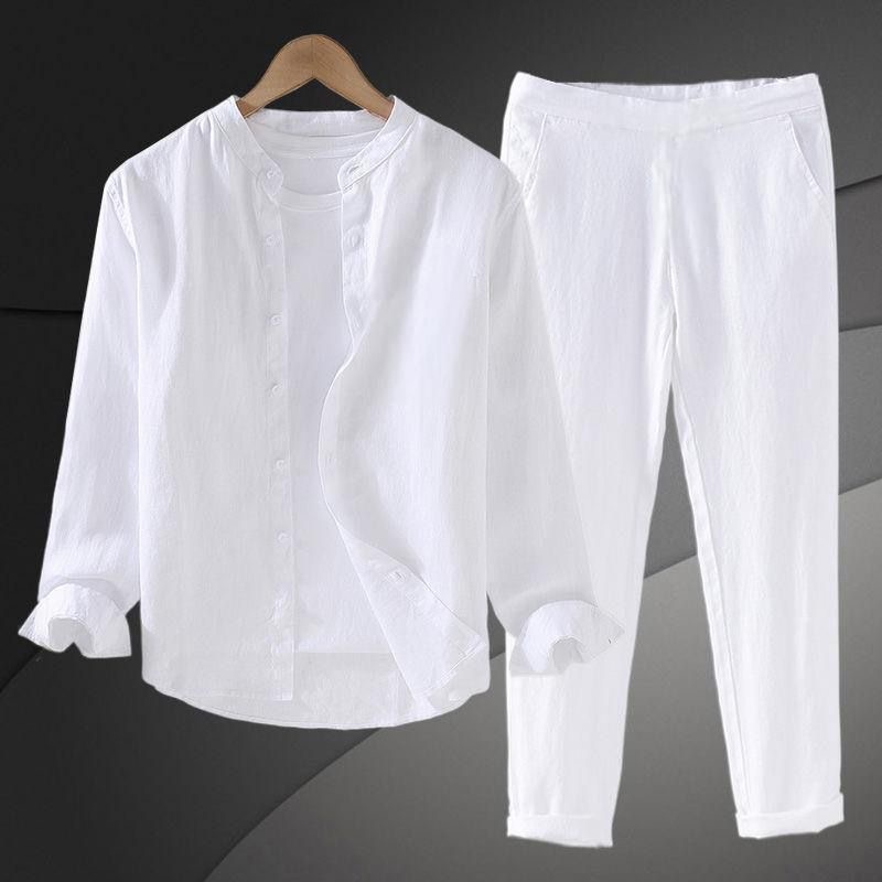 Linen Shirt Breathable - Lichtgewicht, ademende katoenen linnen overhemdset voor