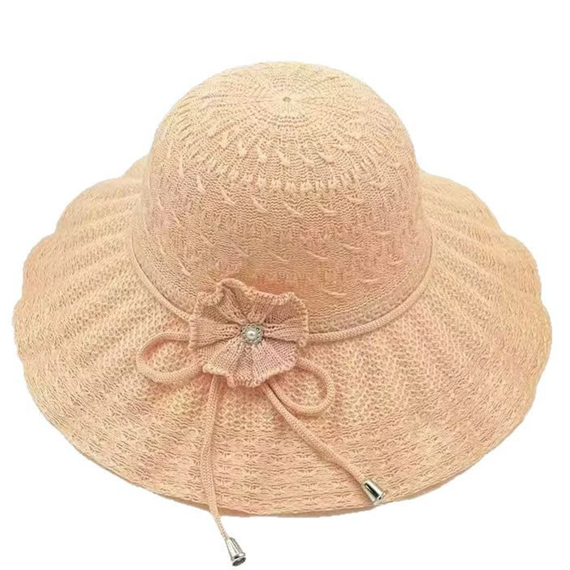 Bucket Hat Straw - Emmerhoed Zomerzonnehoed Brede rand UV-bescherming Strohoed