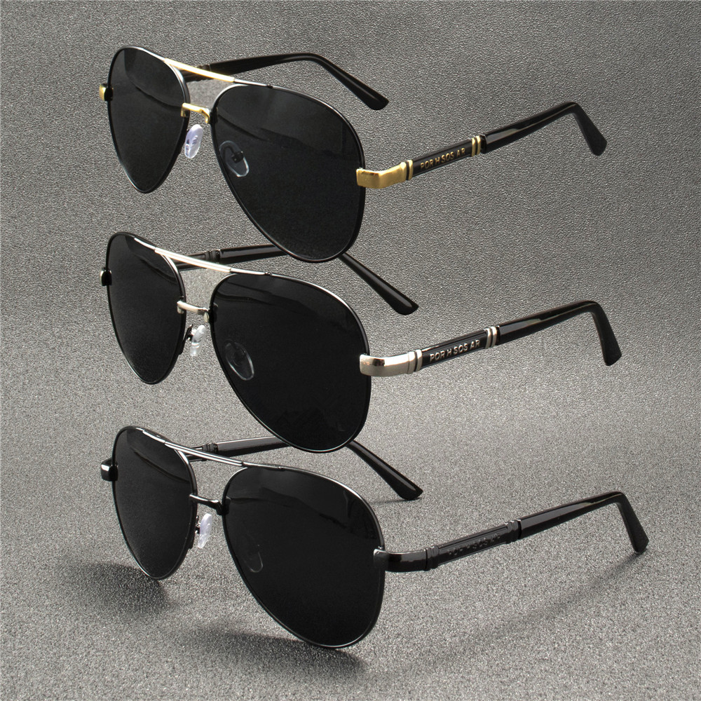 Sunglasses Aviator Polarized - 3 STKS Gepolariseerde zonnebril Heren Metail