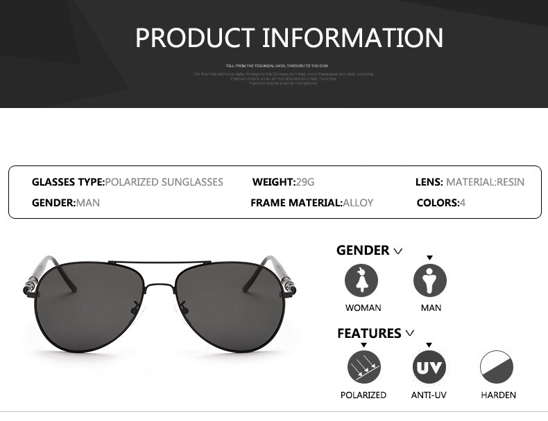 Zonnebril Heren Gepolariseerde - Sunglasses Aviator Polarized recensie en prijs
