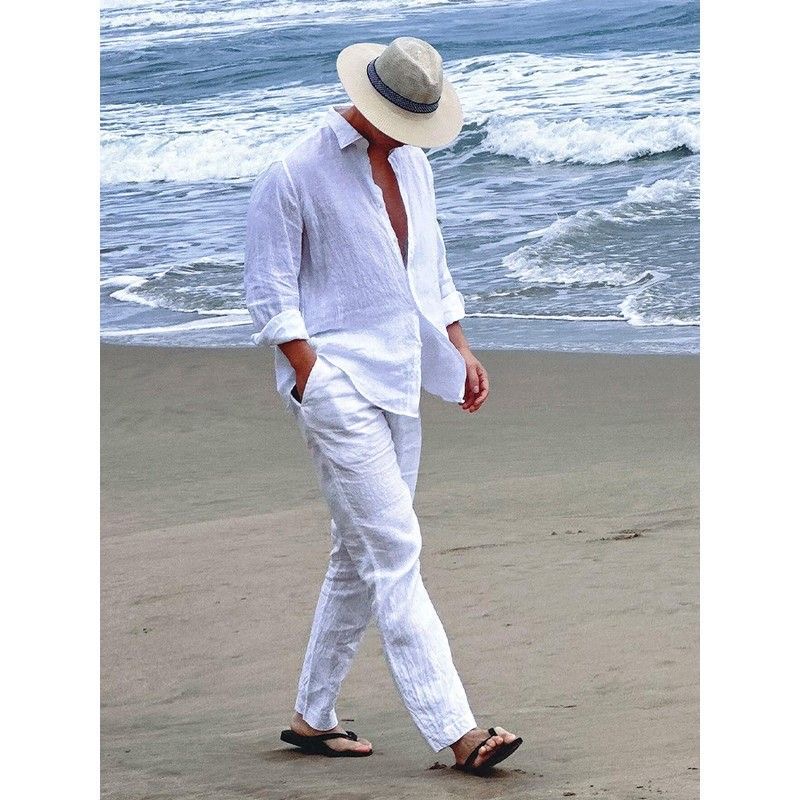 Strandvakantie stijl katoenen  - Linen Shirt Breathable recensie en prijs