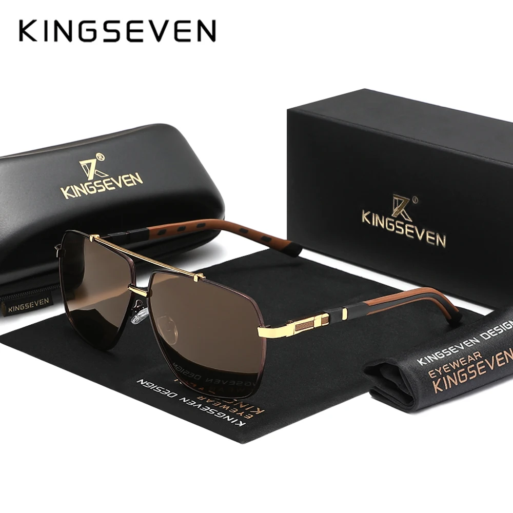 KINGSEVEN Nieuwe Luxe Zonnebri - Sunglasses Aviator Polarized recensie en prijs