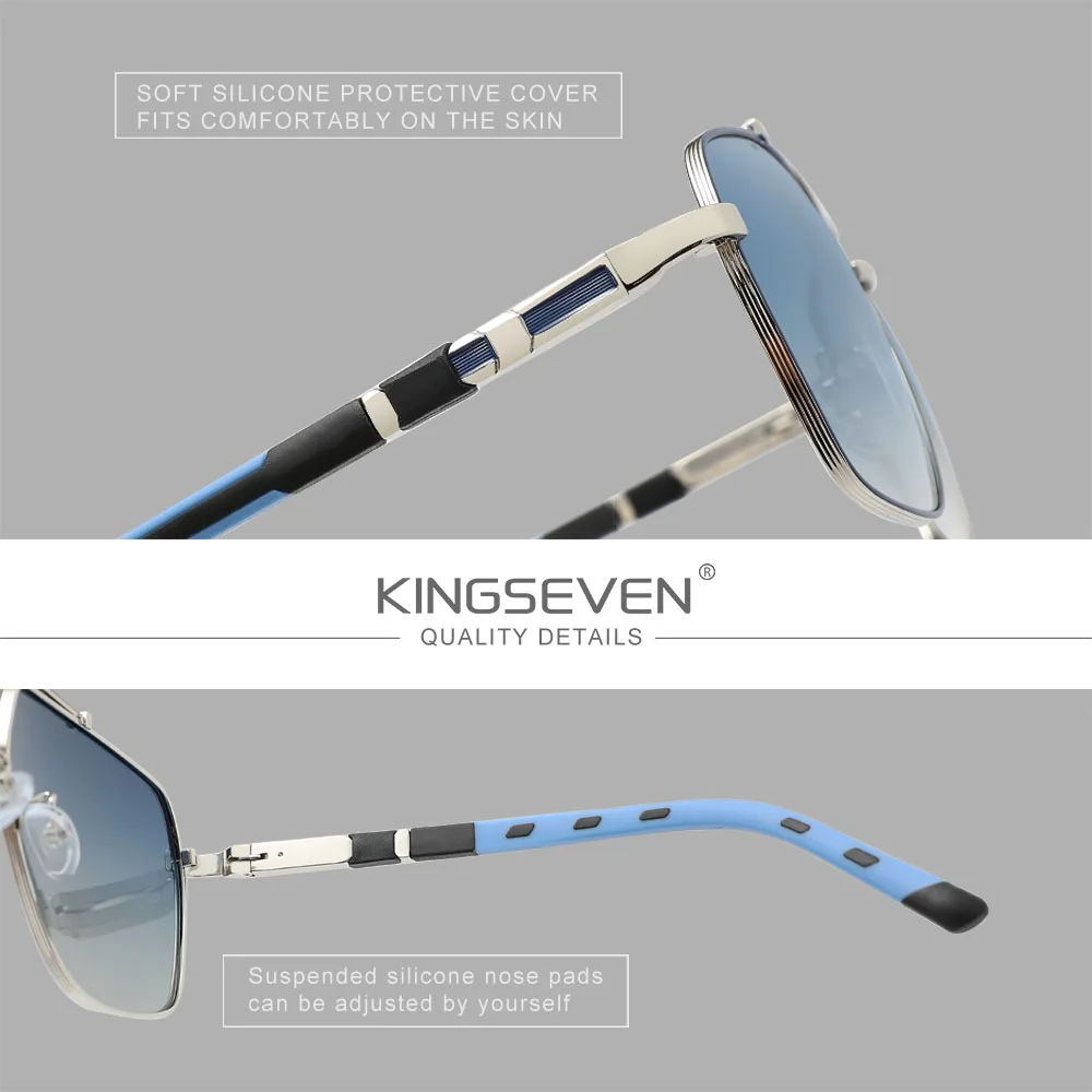 KINGSEVEN Nieuwe Luxe Zonnebri - Sunglasses Aviator Polarized recensie en prijs