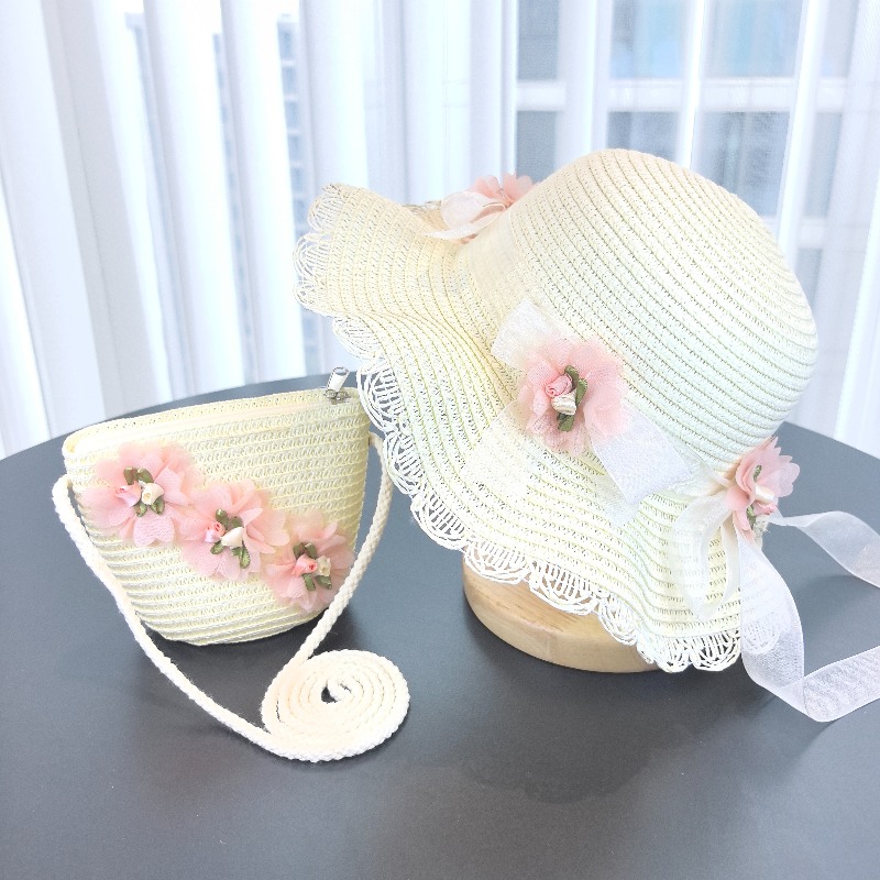 Meisjes 2-delige strohoed effe - Bucket Hat Straw recensie en prijs